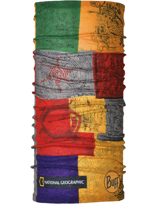 Buff New Original National Geographic Neck Warmer in NG Temple Multi