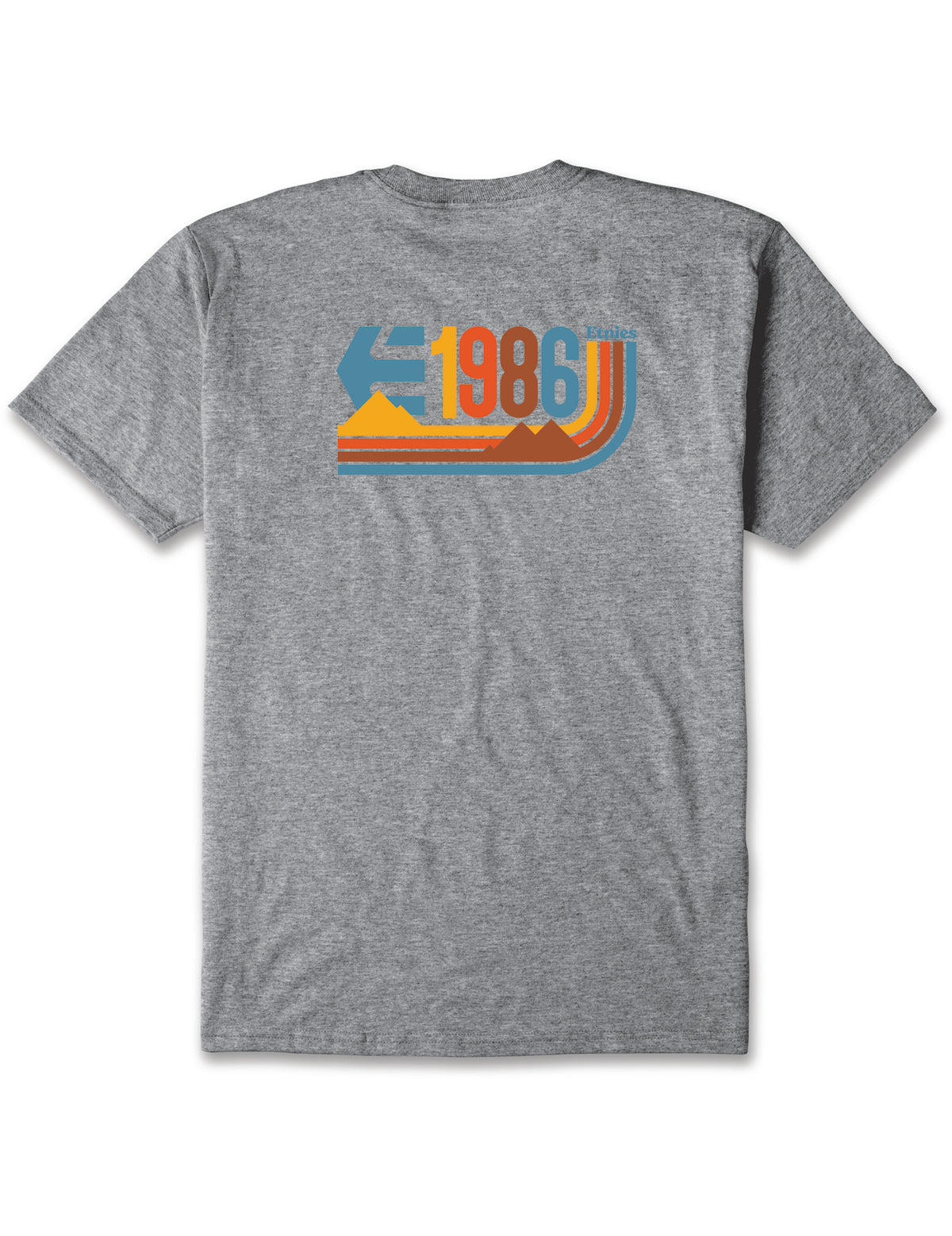 Etnies 1986 Short Sleeve T-Shirt in Grey/Heather