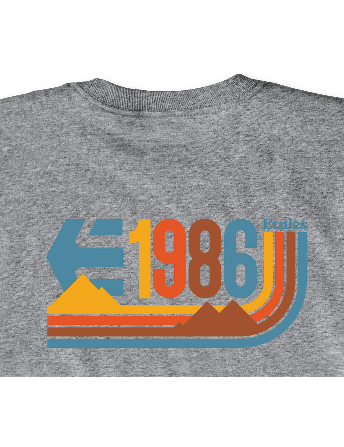 Etnies 1986 Short Sleeve T-Shirt in Grey/Heather