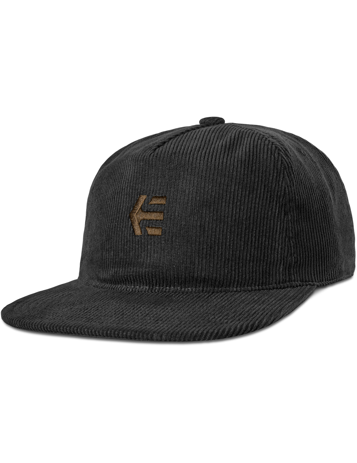 Etnies Arrow Cord Strapback Curved Peak Cap in Black/Brown