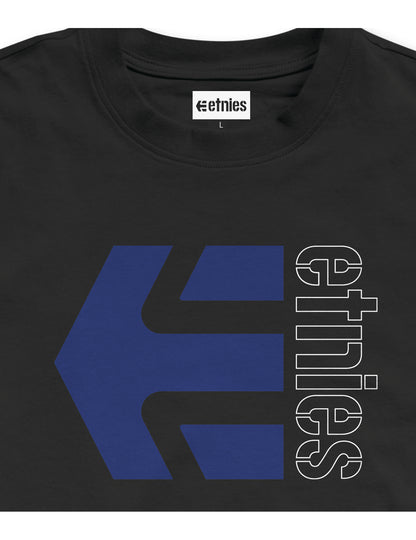 Etnies Corp Combo Short Sleeve T-Shirt in Black/Blue/White