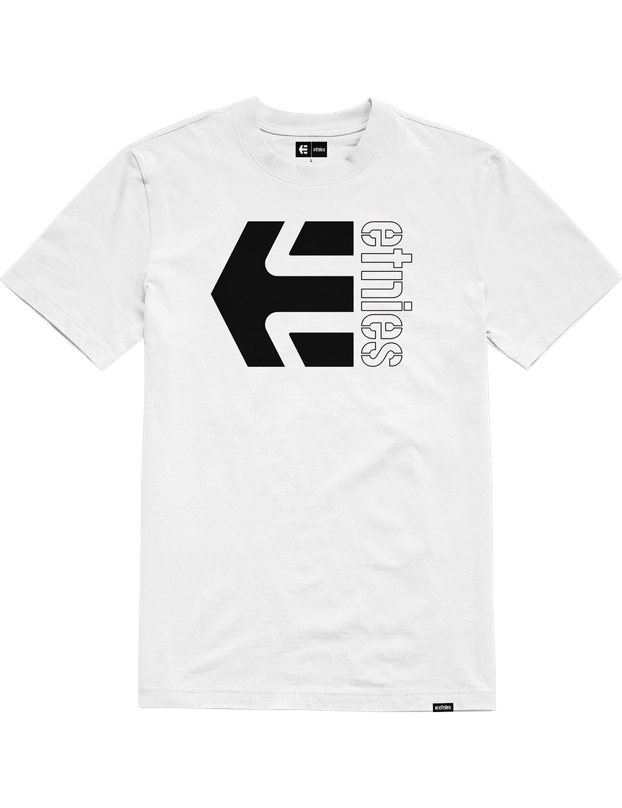 Etnies Corp Combo Short Sleeve T-Shirt in White/Black