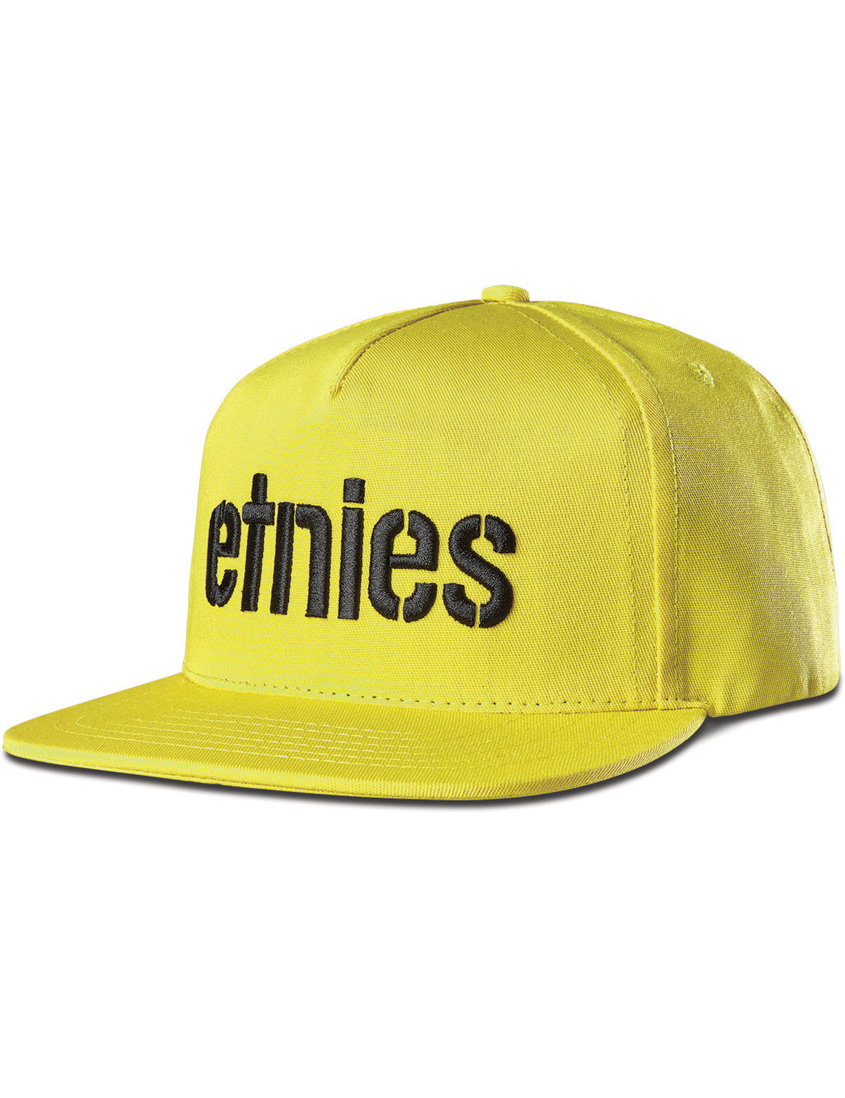 Etnies Corp Snapback Flat Peak Cap in Yellow