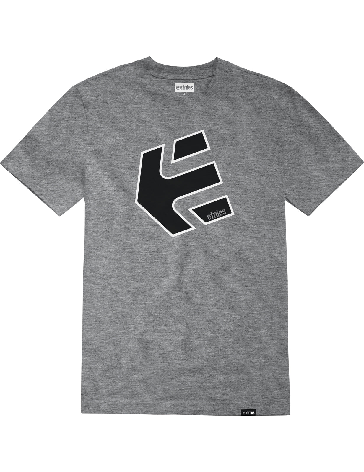 Etnies Crank Short Sleeve T-Shirt in Grey/Heather