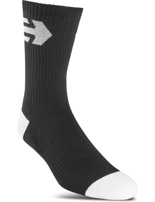 Etnies Direct Crew Socks in Black/White