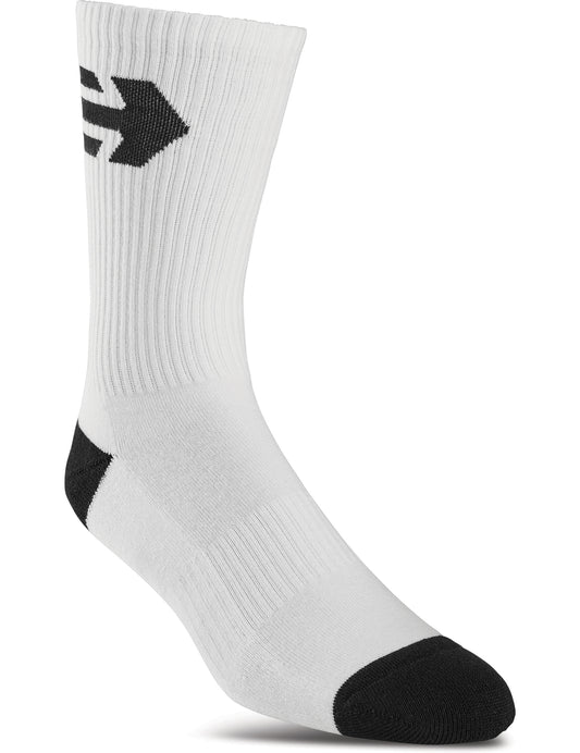 Etnies Direct Crew Socks in White/Black