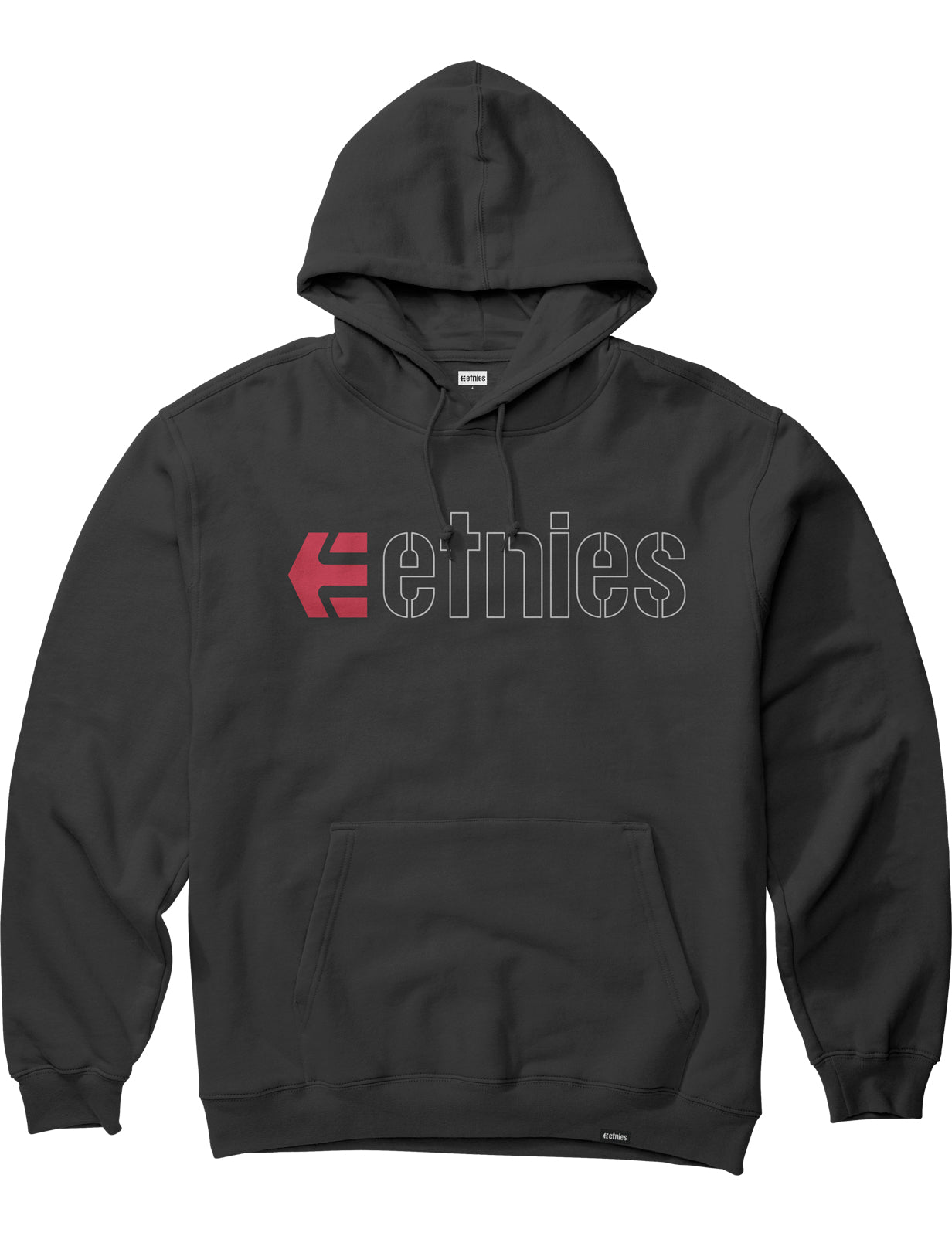 Etnies Ecorp Pullover Hoody in Black/Red/White