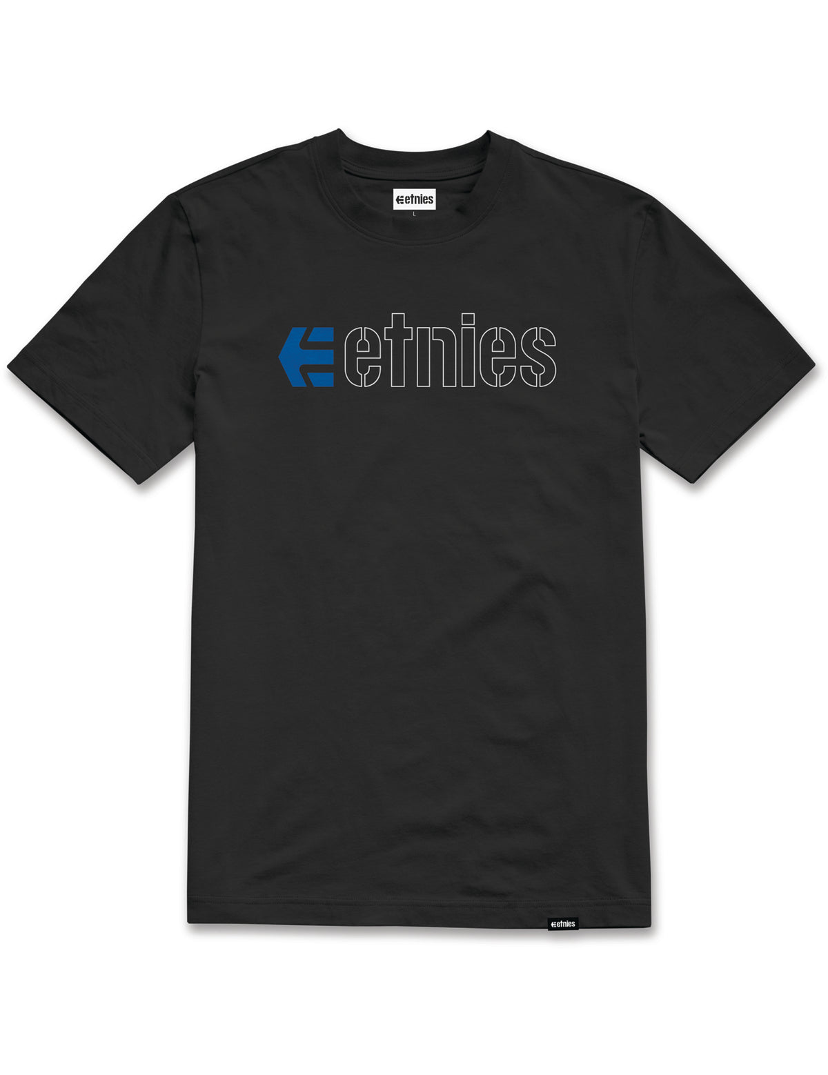 Etnies Ecorp Short Sleeve T-Shirt in Black/Blue/White