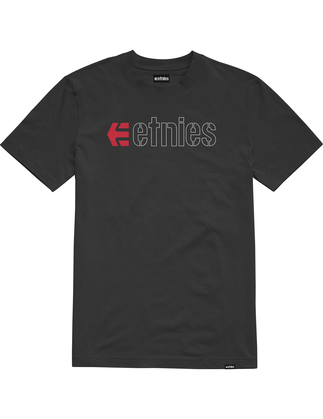 Etnies Ecorp Short Sleeve T-Shirt in Black/Red/White