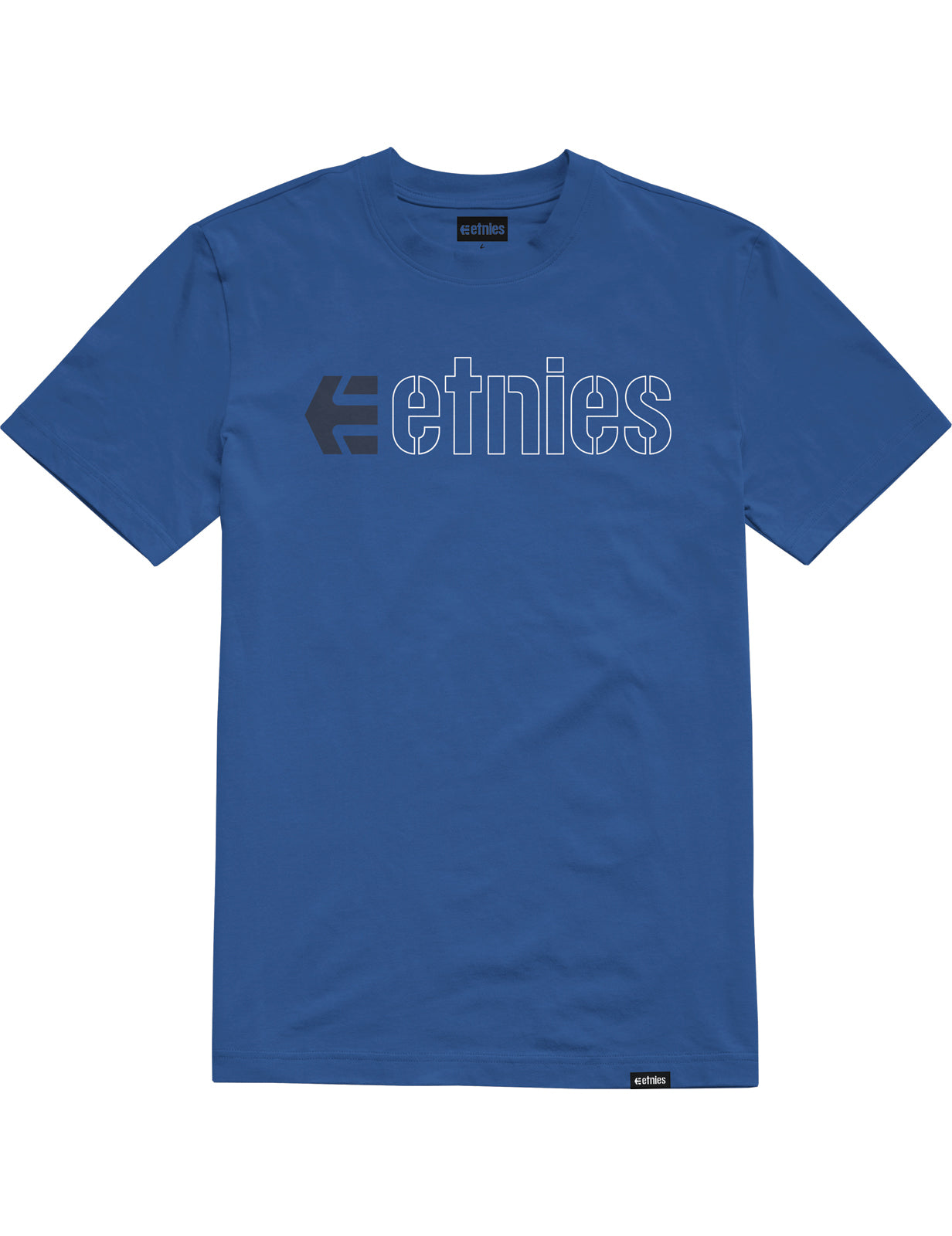 Etnies Ecorp Short Sleeve T-Shirt in Blue/White/Navy