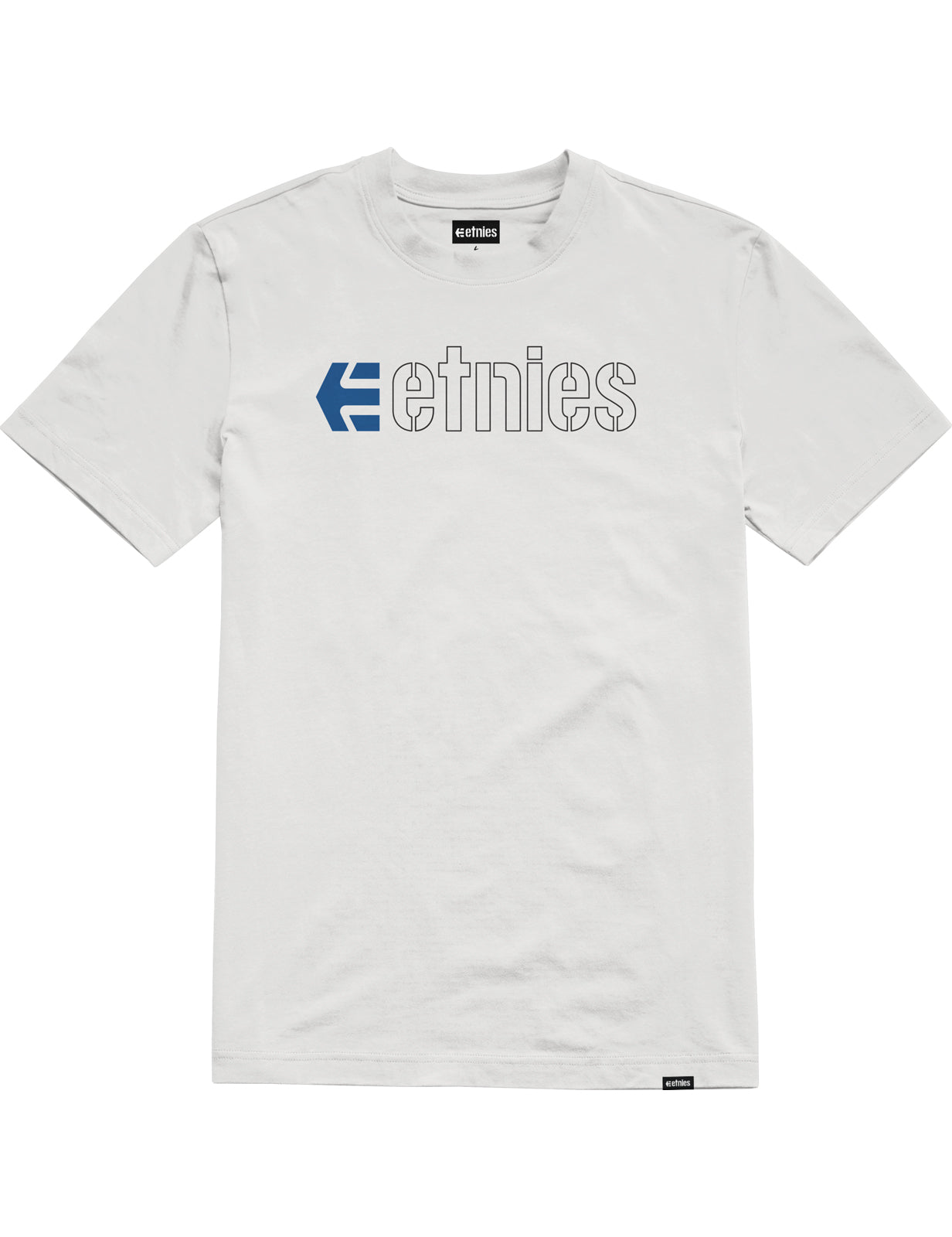 Etnies Ecorp Short Sleeve T-Shirt in White/Blue/Black