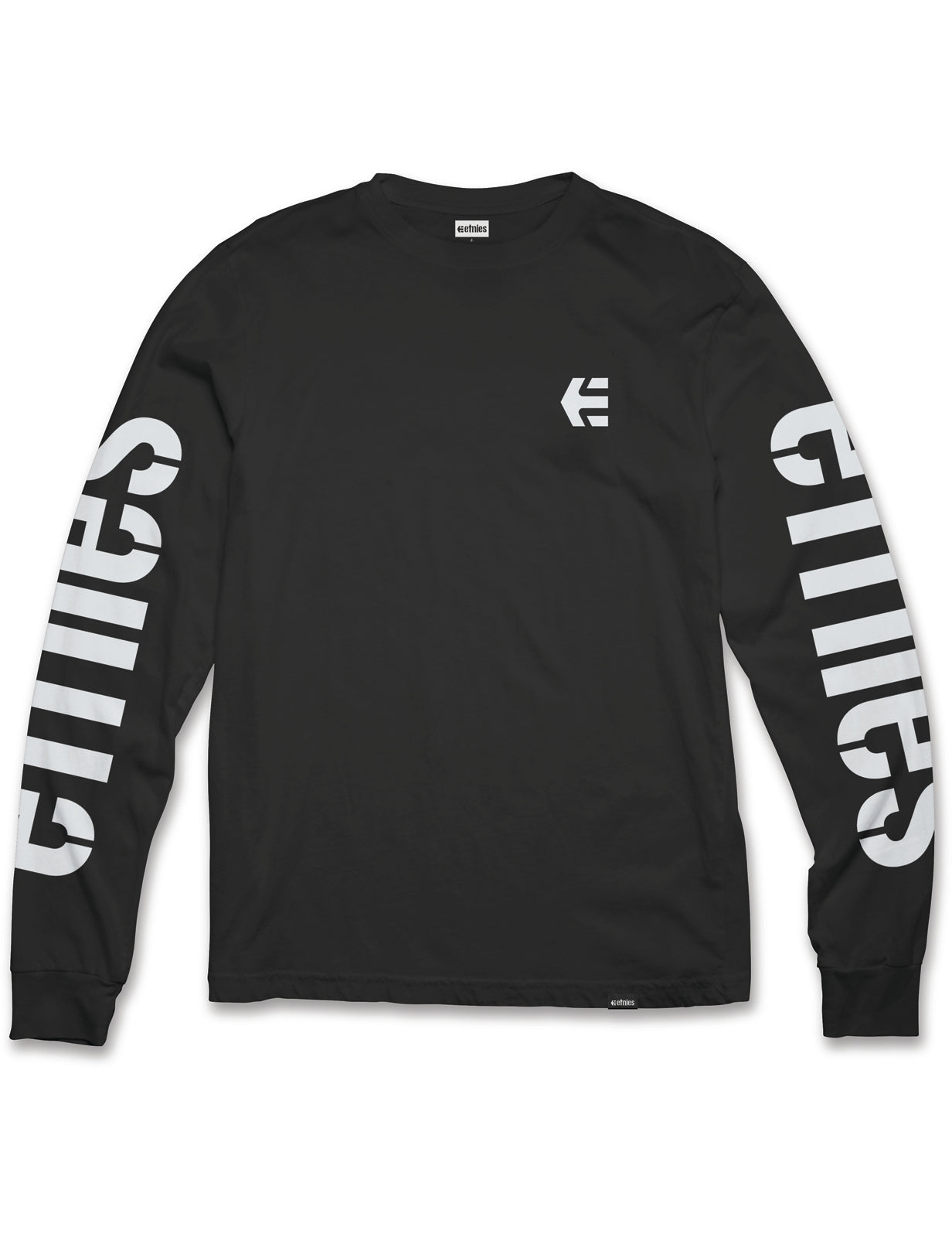 Etnies Icon Long Sleeve T-Shirt in Black/White