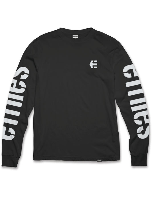 Etnies Icon Long Sleeve T-Shirt in Black/White