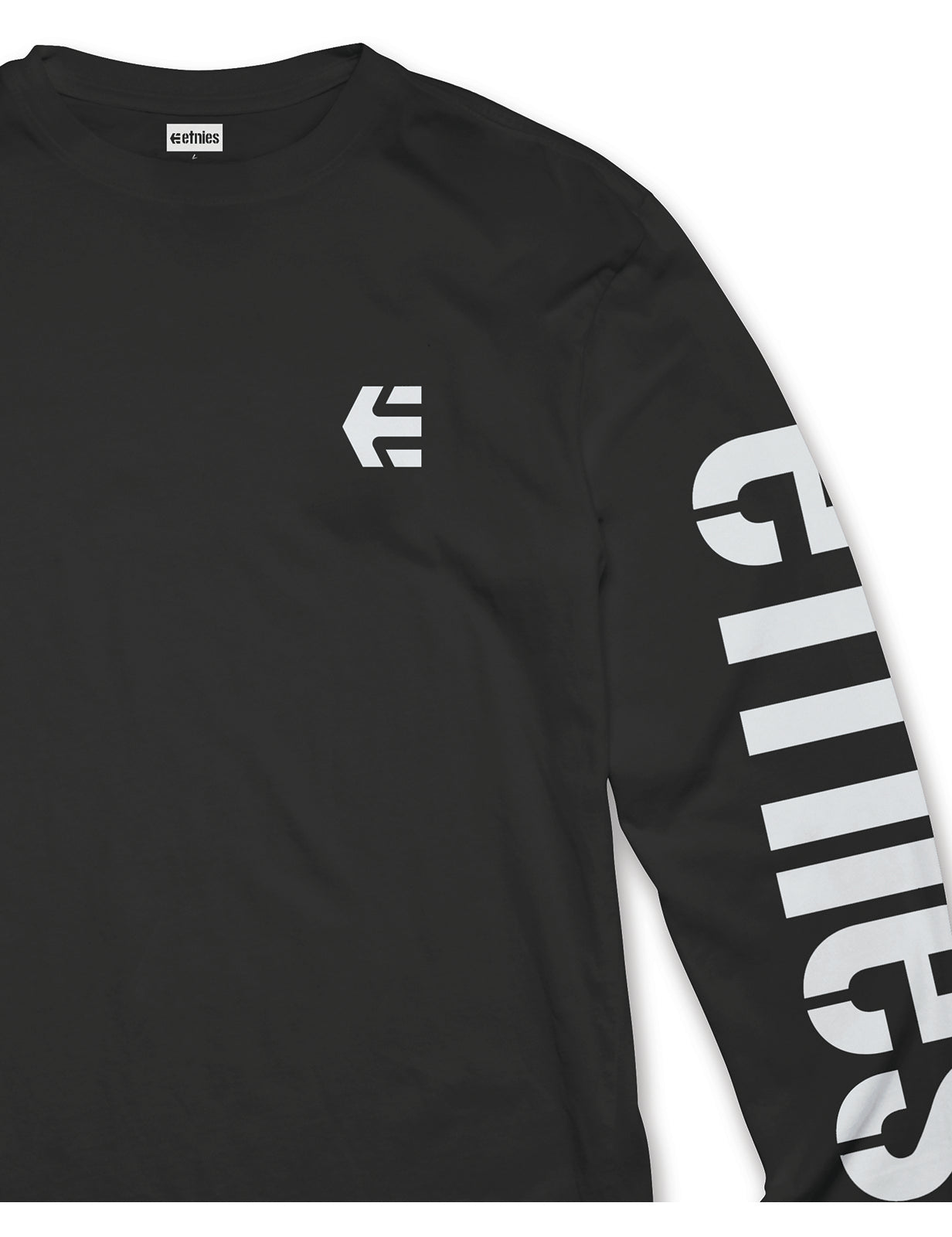 Etnies Icon Long Sleeve T-Shirt in Black/White