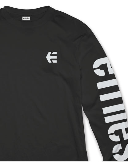 Etnies Icon Long Sleeve T-Shirt in Black/White