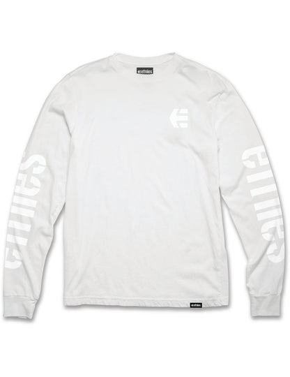 Etnies Icon Long Sleeve T-Shirt in White/White