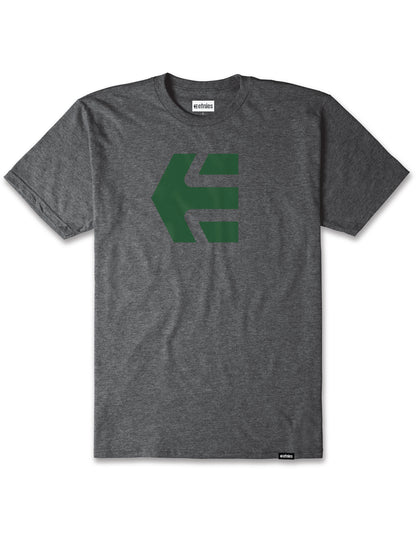 Etnies Icon Short Sleeve T-Shirt in Grey/Green
