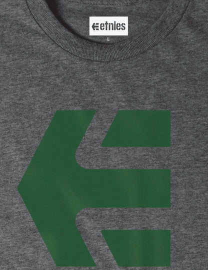 Etnies Icon Short Sleeve T-Shirt in Grey/Green