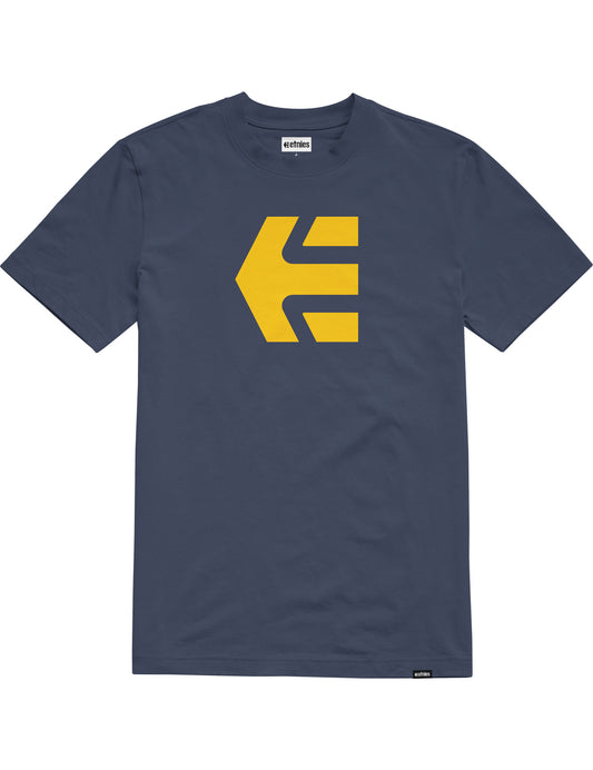 Etnies Icon Short Sleeve T-Shirt in Navy/Gold