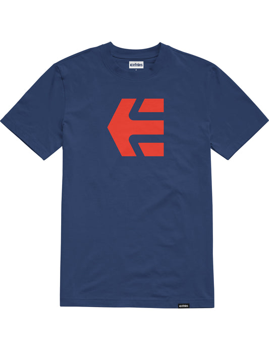 Etnies Icon Short Sleeve T-Shirt in Navy/Red