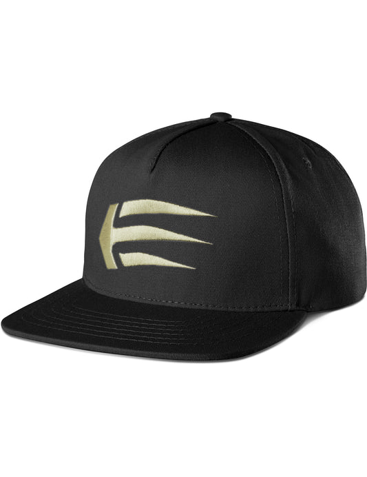 Etnies Joslin Snapback Flat Peak Cap in Black/Tan