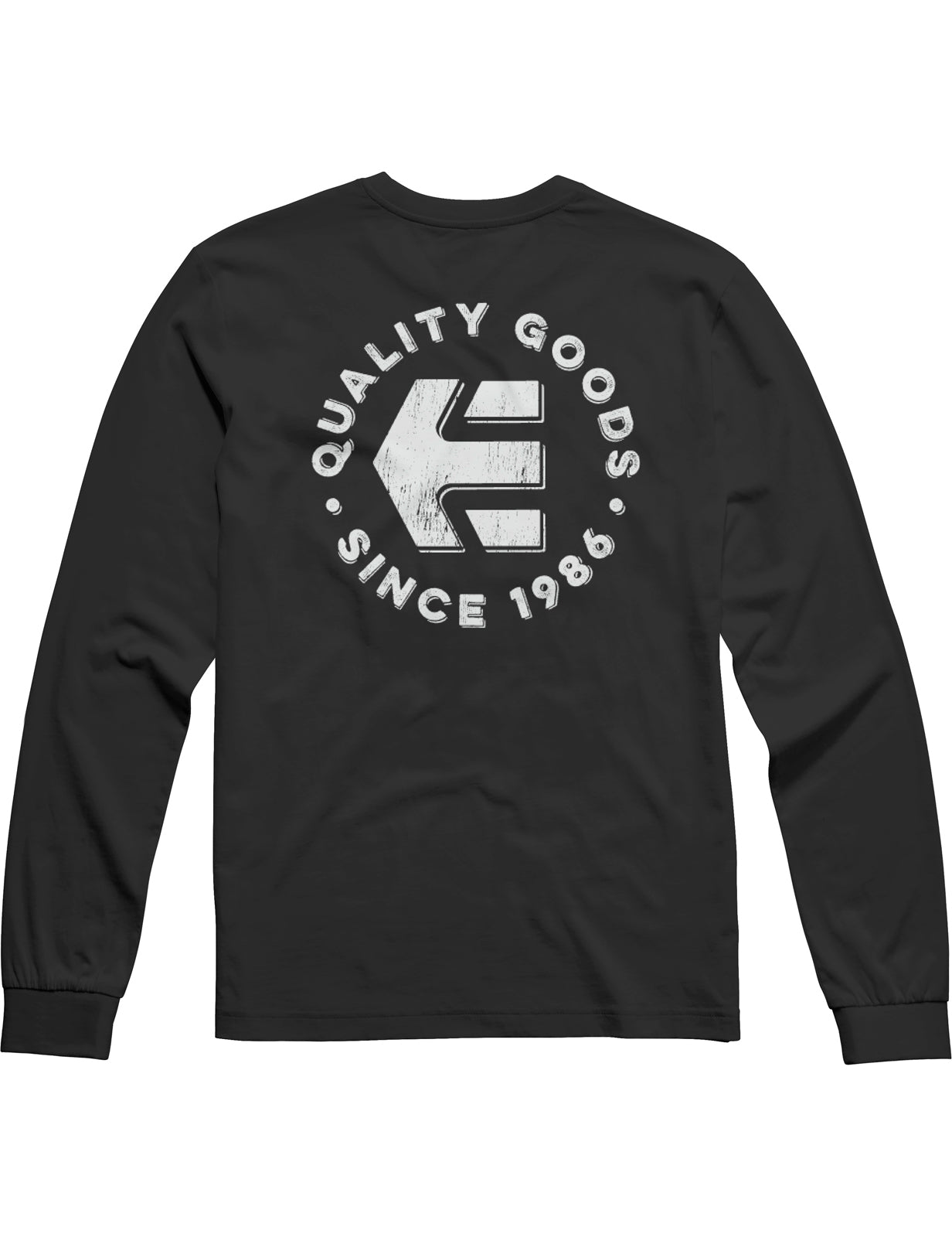 Etnies Since 1986 Long Sleeve T-Shirt in Black/White