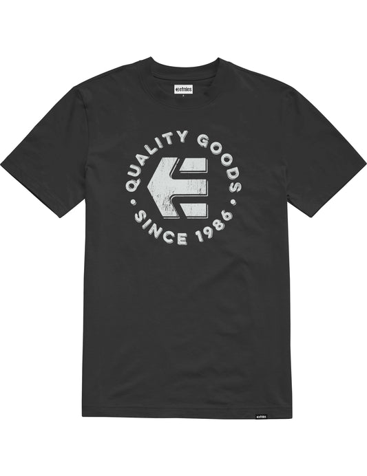 Etnies Since 1986 Short Sleeve T-Shirt in Black/White