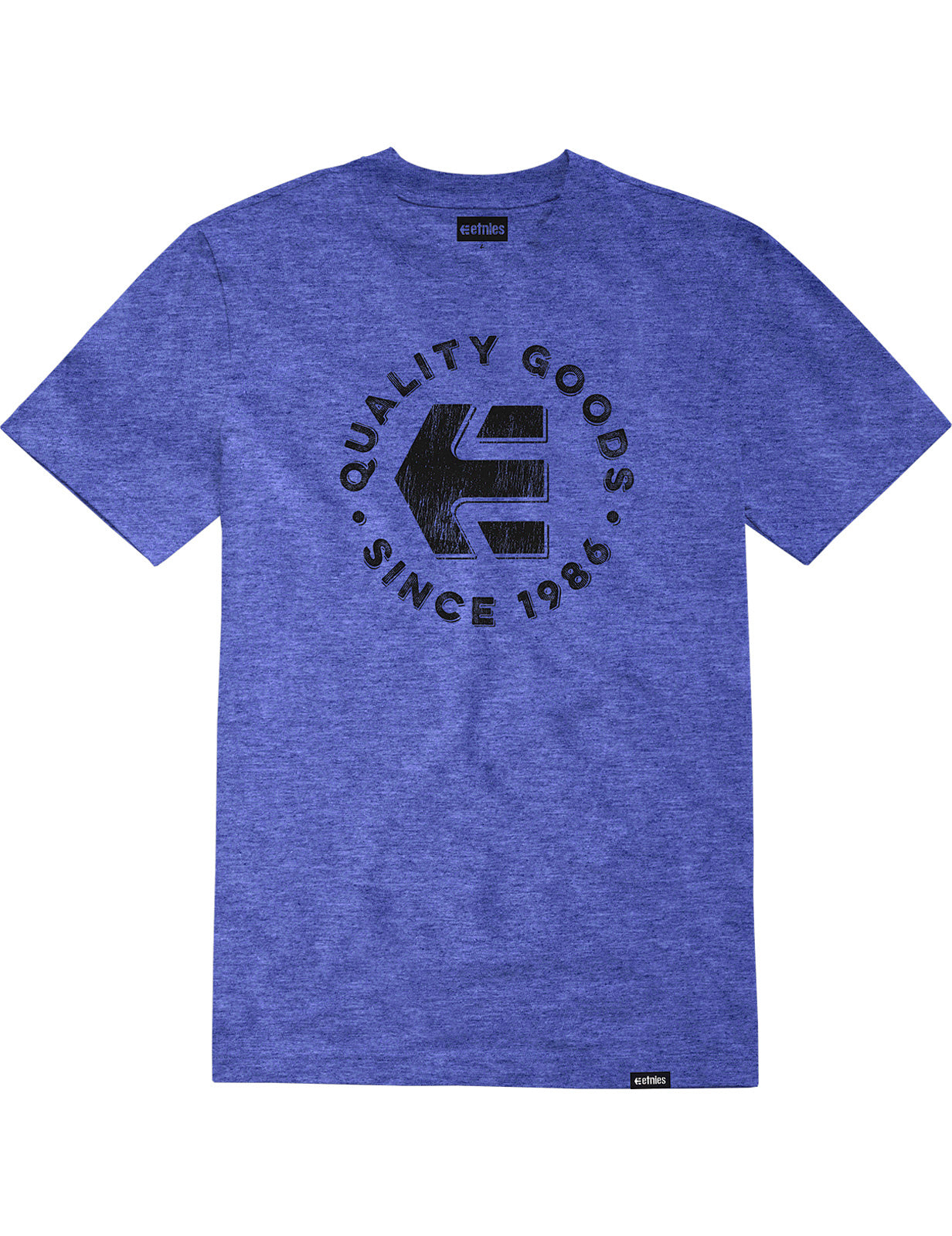 Etnies Since 1986 Short Sleeve T-Shirt in Blue/Heather