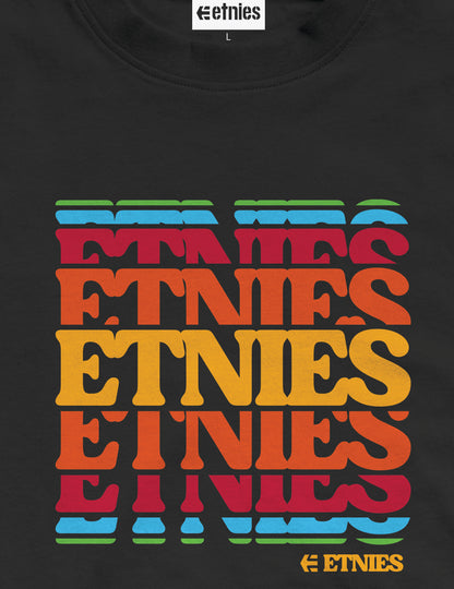 Etnies Stack Retro Short Sleeve T-Shirt in Black