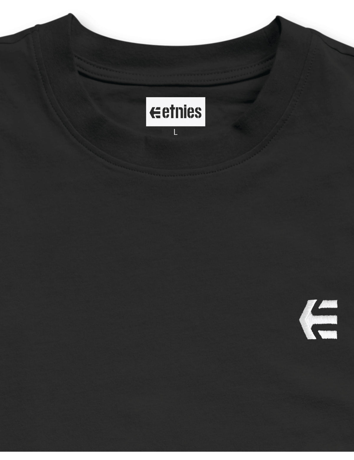 Etnies Team Emb. Short Sleeve T-Shirt in Black/White