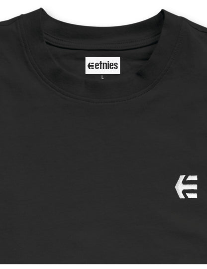 Etnies Team Emb. Short Sleeve T-Shirt in Black/White