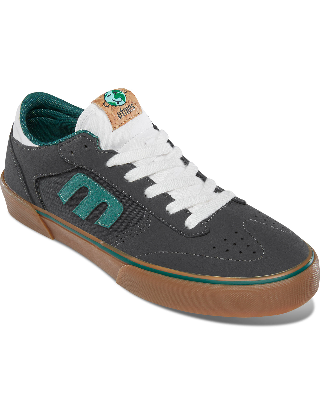 Etnies Windrow Vulc Trainers in Dark Grey/ White/Gum