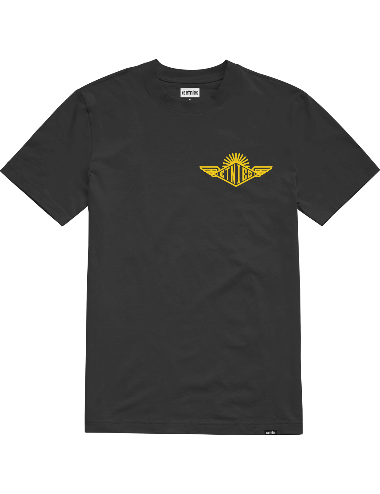 Etnies Wings Short Sleeve T-Shirt in Black/Yellow