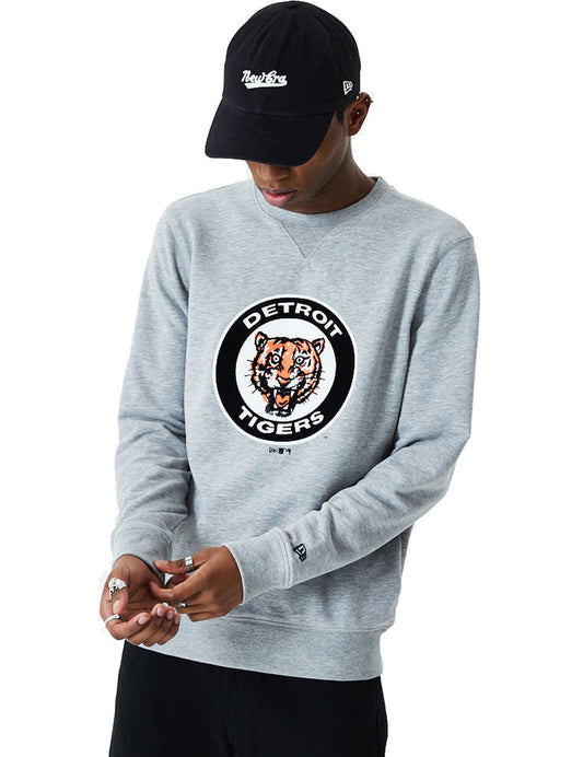 New Era Detroit Tigers MLB Cooperstown Sweatshirt in Heather Gray