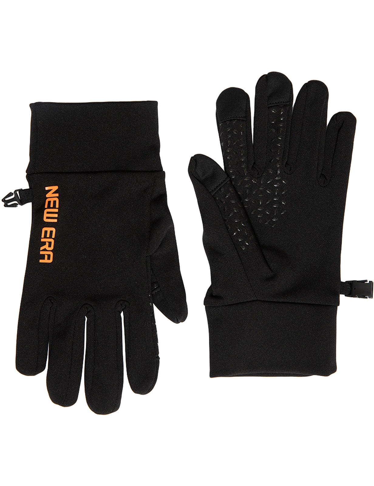 New Era Electronic Touch Gloves in Black/Orange