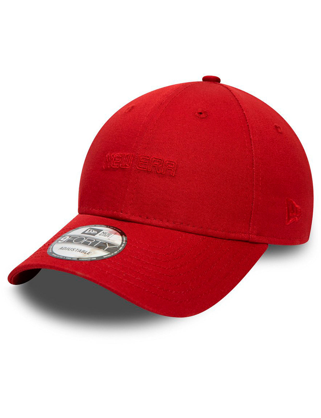 New Era Essential 9FORTY Curved Peak Cap in Hot Red