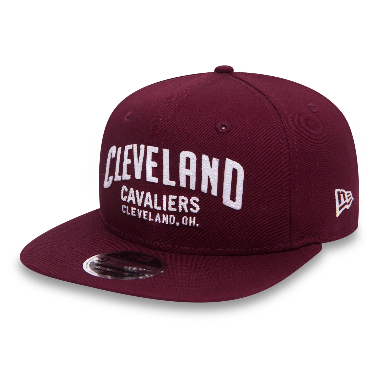 New Era Cleveland Cavaliers NBA Felt Script 950 Flat Peak Cap in Red