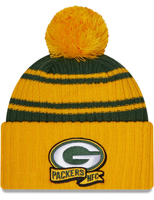 New Era Green Bay Packers NFL Sideline Sport Knit Bobble Hat