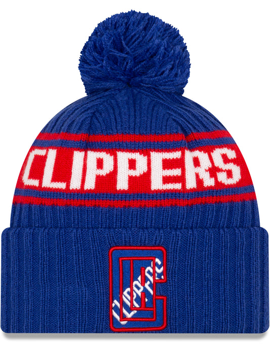 New Era Los Angeles Clippers NBA Draft Knit Bobble Hat in Offical Team Colour