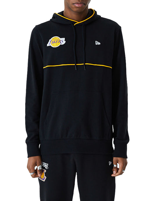 New Era Los Angeles Lakers NBA Piping Pullover Hoody in Black