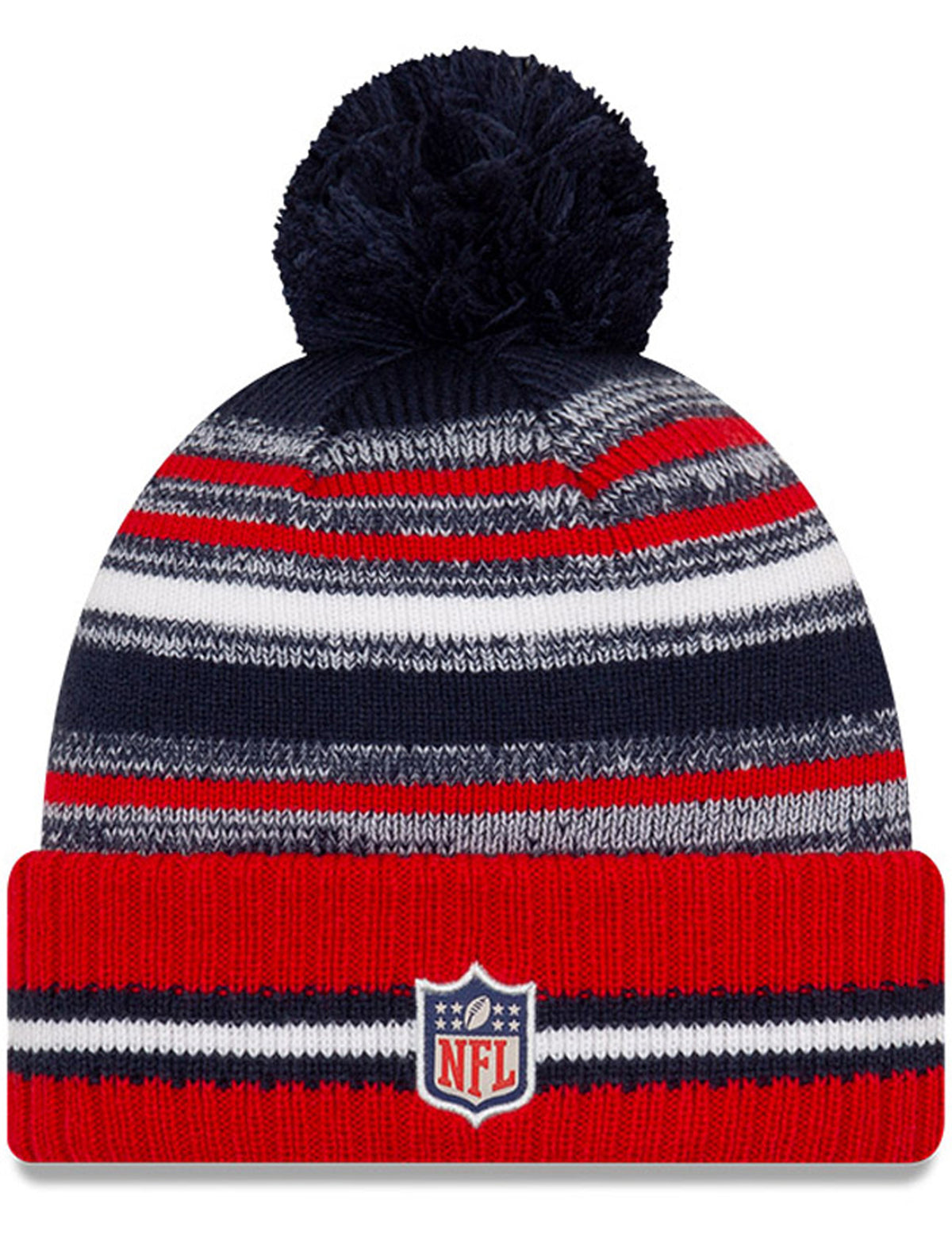 New Era New England Patriots NFL Sport Knit Bobble Hat in Offical Team Colour