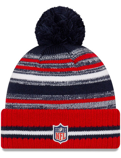 New Era New England Patriots NFL Sport Knit Bobble Hat in Offical Team Colour