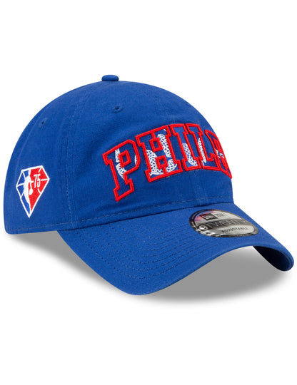 New Era Philadelphia 76ers NBA Draft 9TWENTY Curved Peak Cap in Offical Team Colour