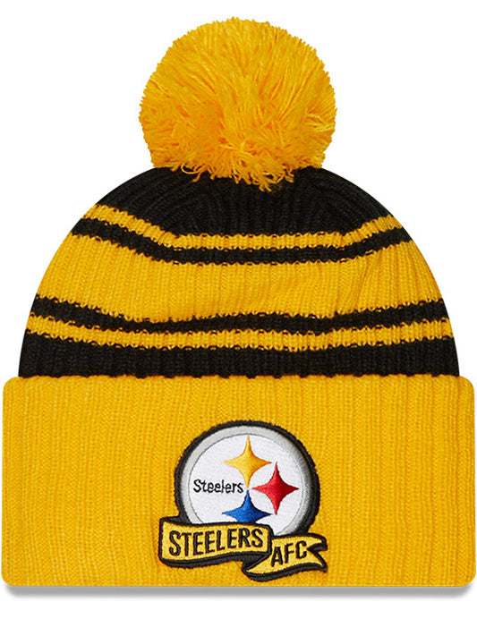 New Era Pittsburgh Steelers NFL Sideline Sport Knit Bobble Hat