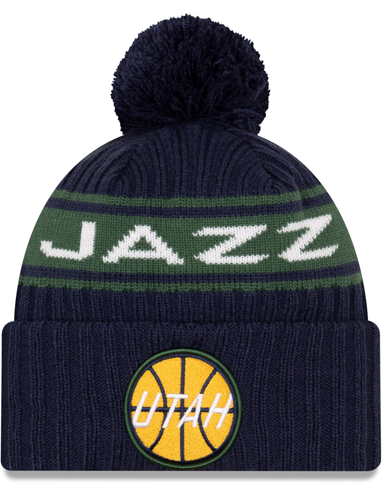 New Era Utah Jazz NBA Draft Knit Bobble Hat in Offical Team Colour