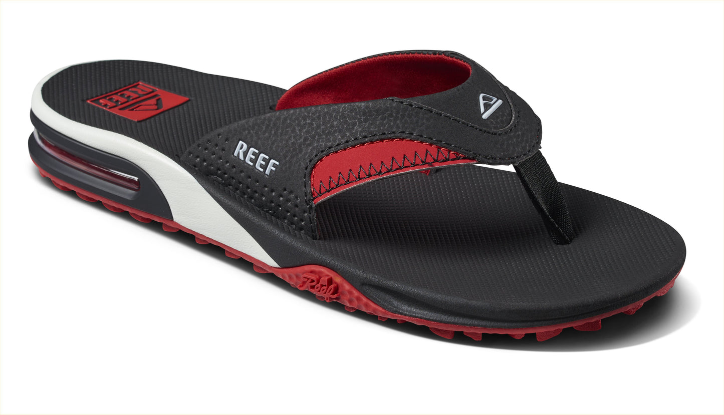 Reef Fanning Pregame Sandals in Black/Red
