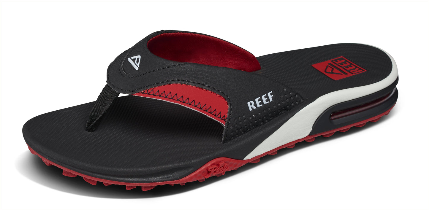 Reef Fanning Pregame Sandals in Black/Red