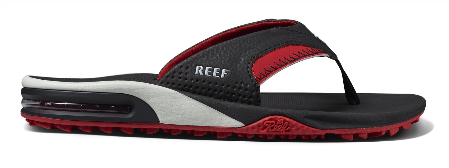 Reef Fanning Pregame Sandals in Black/Red