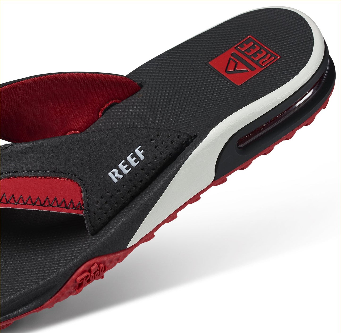 Reef Fanning Pregame Sandals in Black/Red