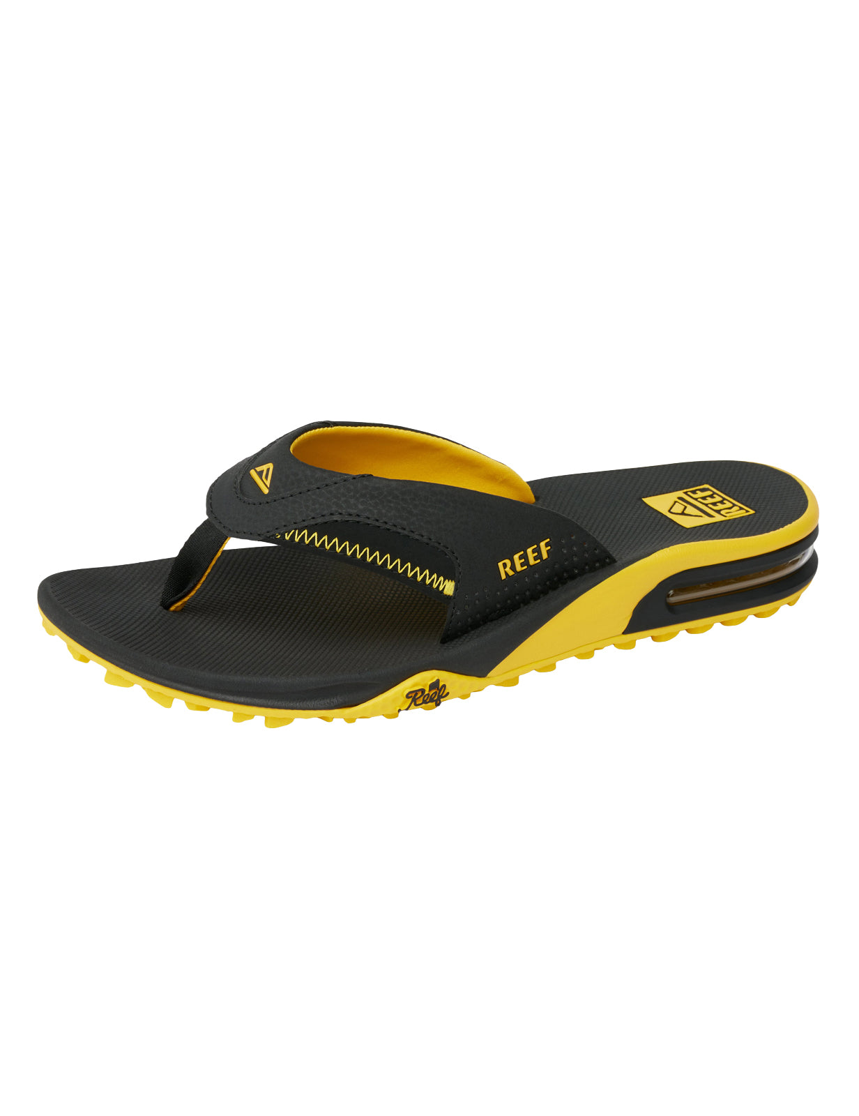 Reef Fanning Pregame Sandals in Black/Yellow